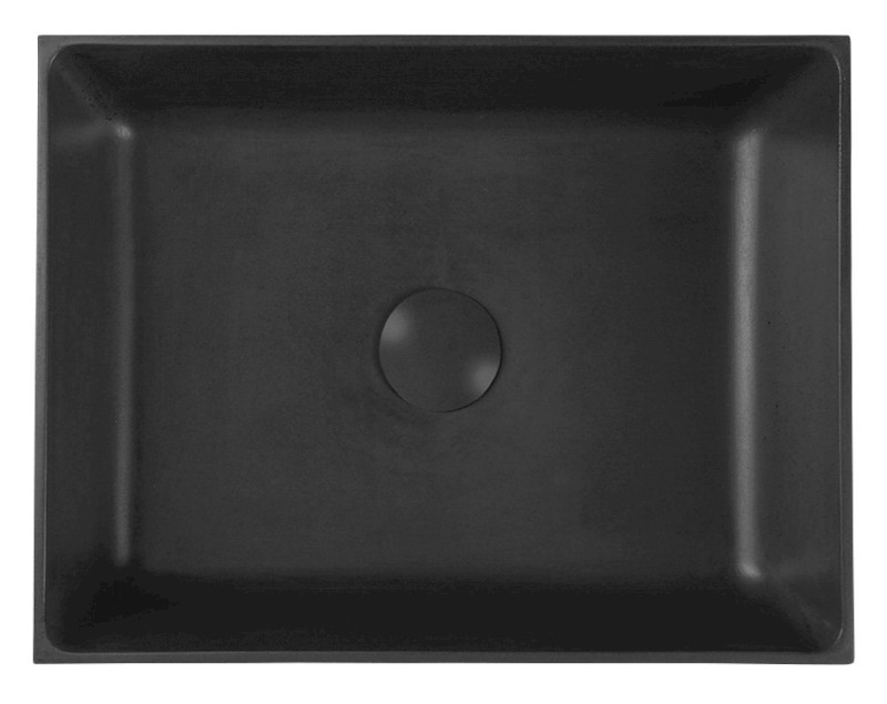 FORMIGO betonové umyvadlo na desku, 47,5x36,5cm, antracit mat FG116