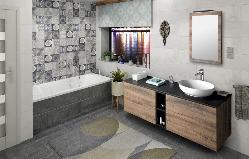 TREOS skříňka zásuvková 75x53x50,5cm, černá mat TS075-3535