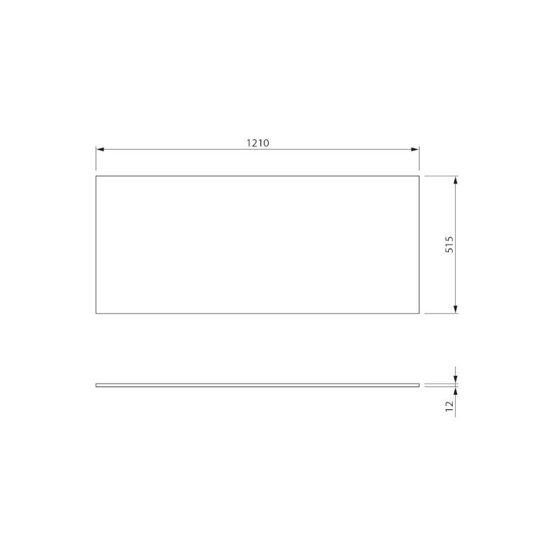 SKA deska Rockstone 121x1,2x51,5cm, bílá mat NR620-0101