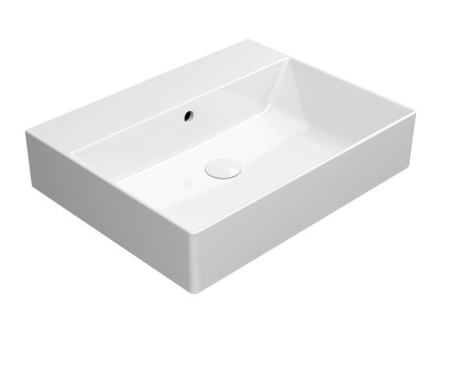 KUBE X keramické umyvadlo 60x47cm, bez otvoru, bílá ExtraGlaze 9431011