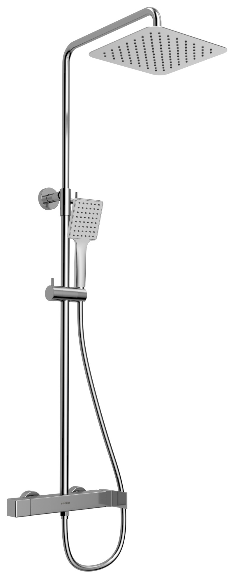 CUBEMIX sprchový sloup s pákovou baterií, chrom CM139