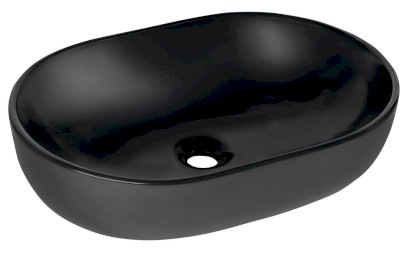 CALEO keramické umyvadlo na desku, 60x42cm, černá mat CA590B