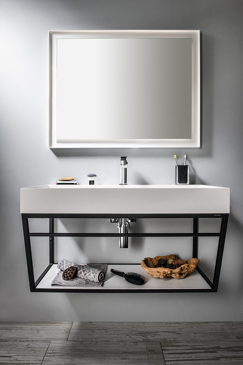 SKA konzole s policí 900x400x460mm, černá mat SKA103