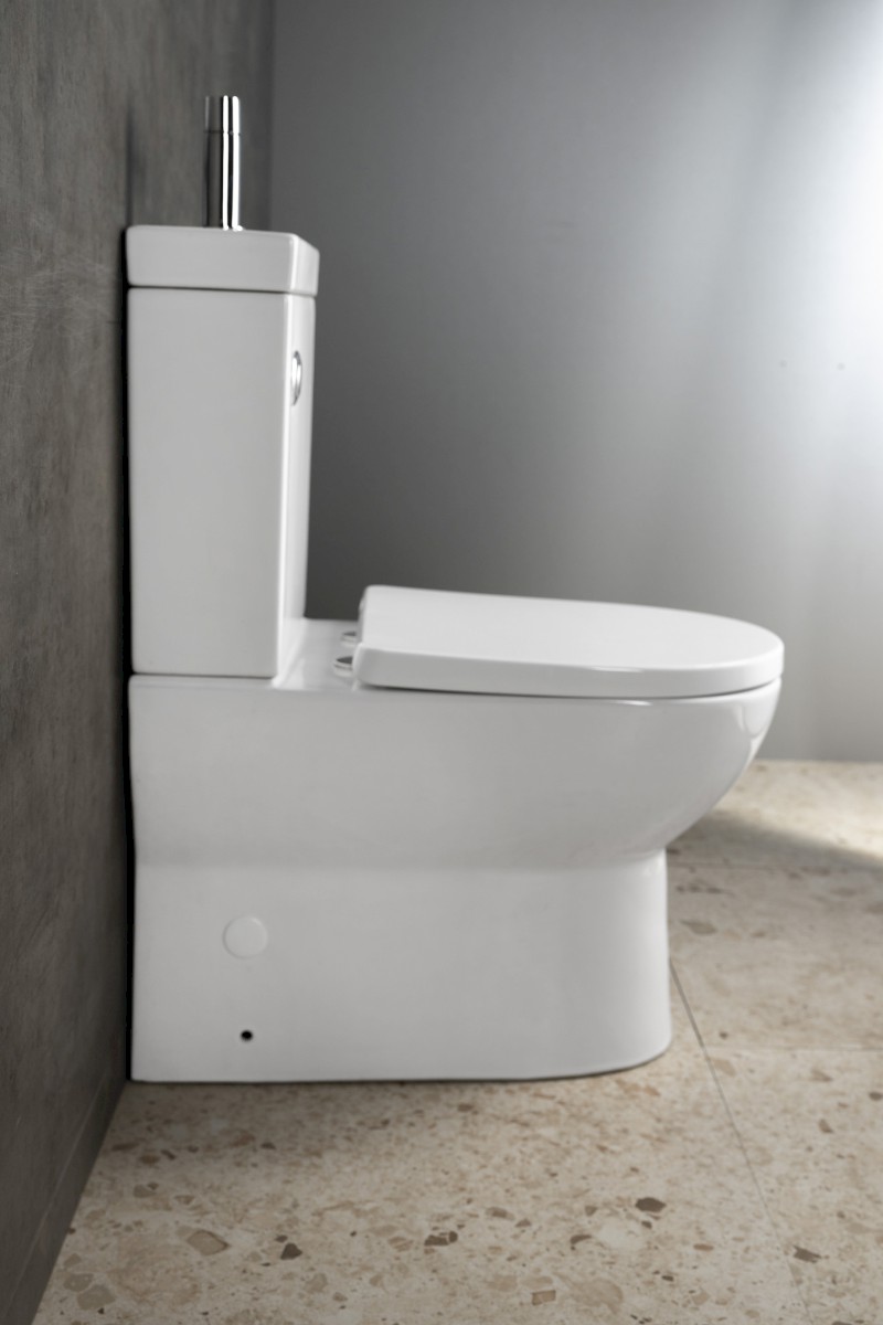 JALTA HYGIE WC kombi s umývátkem, Rimless, spodní/zadní odpad, bílá PB103H