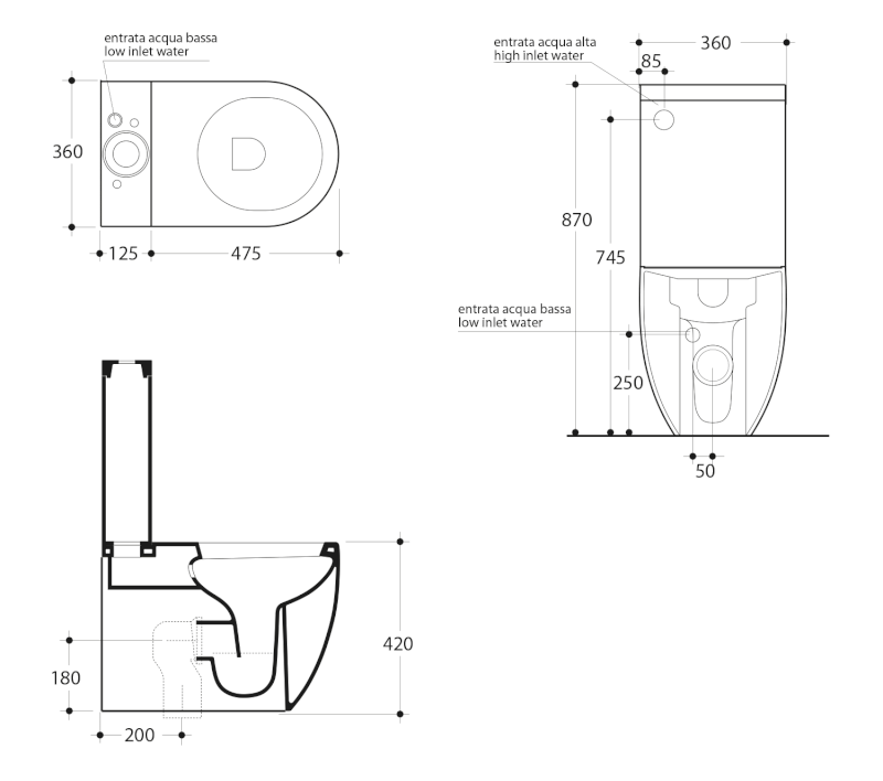 FLO-EGO nádržka k WC kombi, bílá 318101