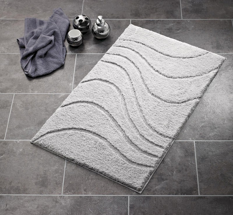 LA OLA předložka 55x50cm s protiskluzem, polyester, šedá 729807