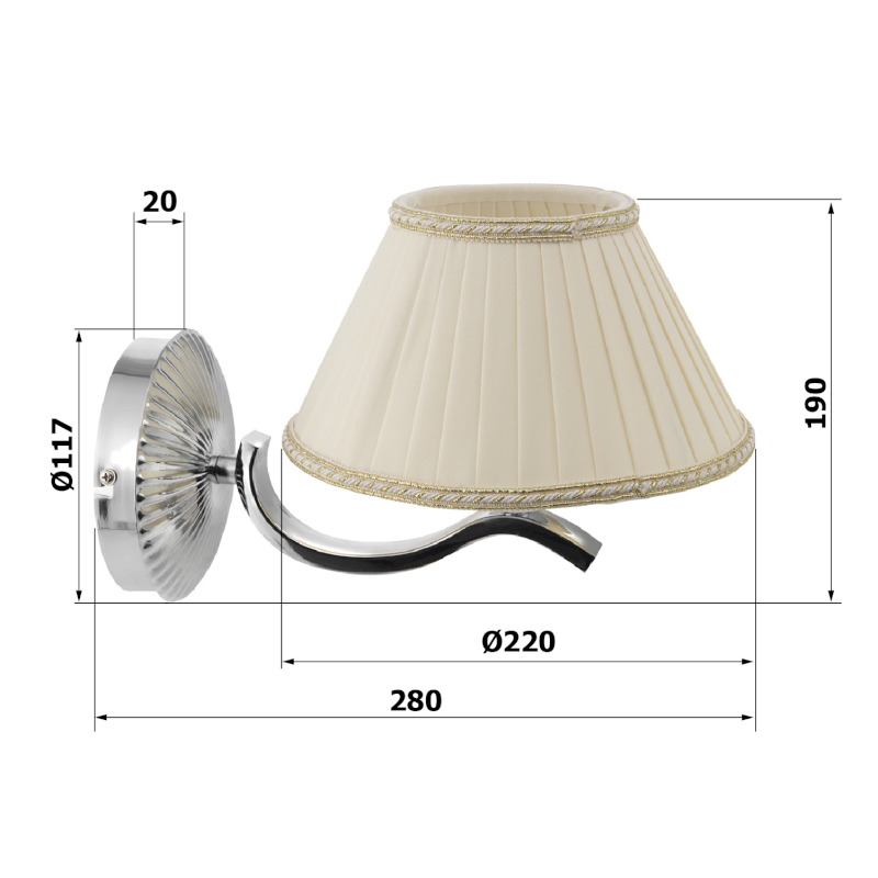 ISOTTA nástěnné svítidlo E27, 60W, 230V, 2 ks, chrom 021003ST71IM2-C