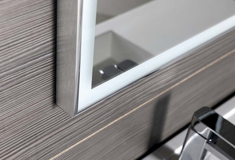 LUMINAR zrcadlo s LED osvětlením v rámu 70x50cm, chrom NL556