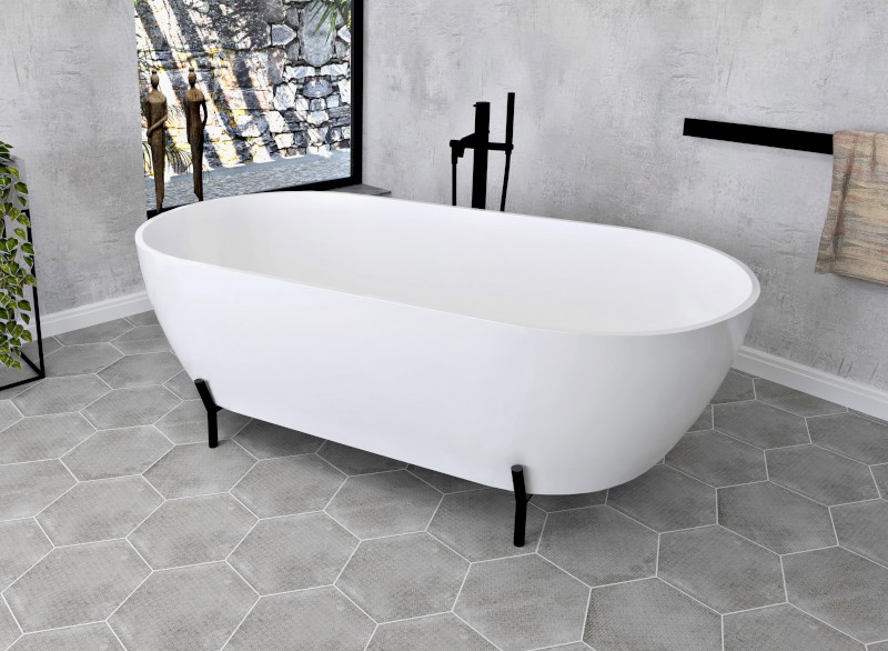 REDUTA volně stojící vana litý mramor 171x81x46cm, bílá 72842