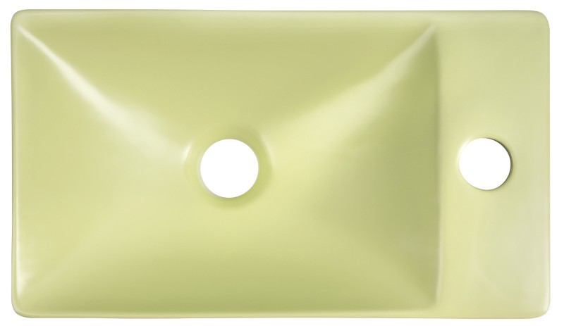MARGITHA keramické umývátko 38x22cm, otvor pro baterii vpravo, pistáciová MGT38223