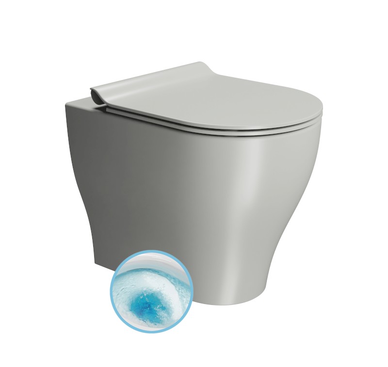 TONO WC mísa stojící, Geniusflush, 36x53cm, spodní/zadní odpad, cenere dual-mat 641017
