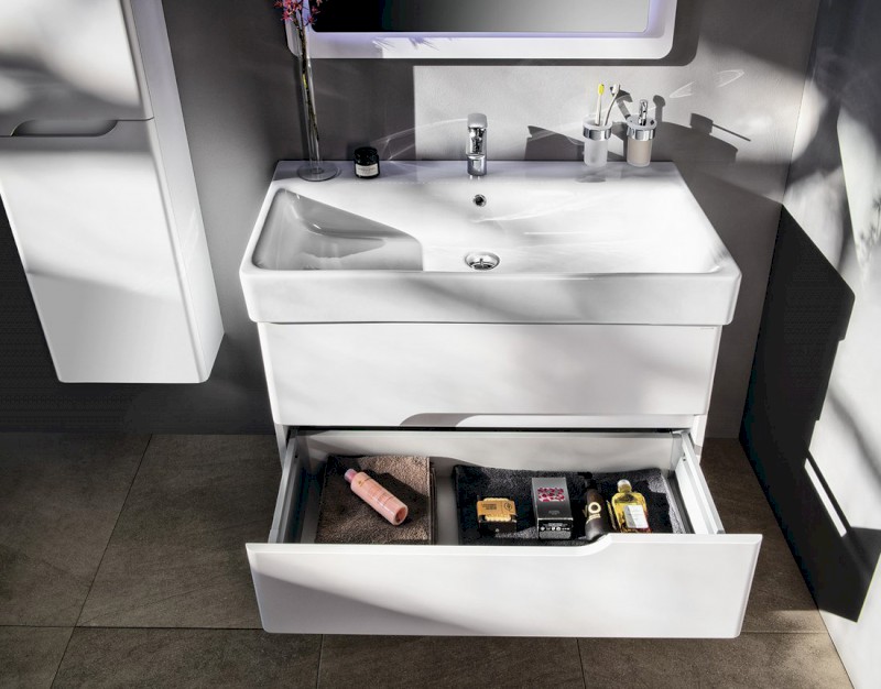 MEDIENA umyvadlová skříňka 96x51x48,5cm, bílá mat/bílá mat MD100