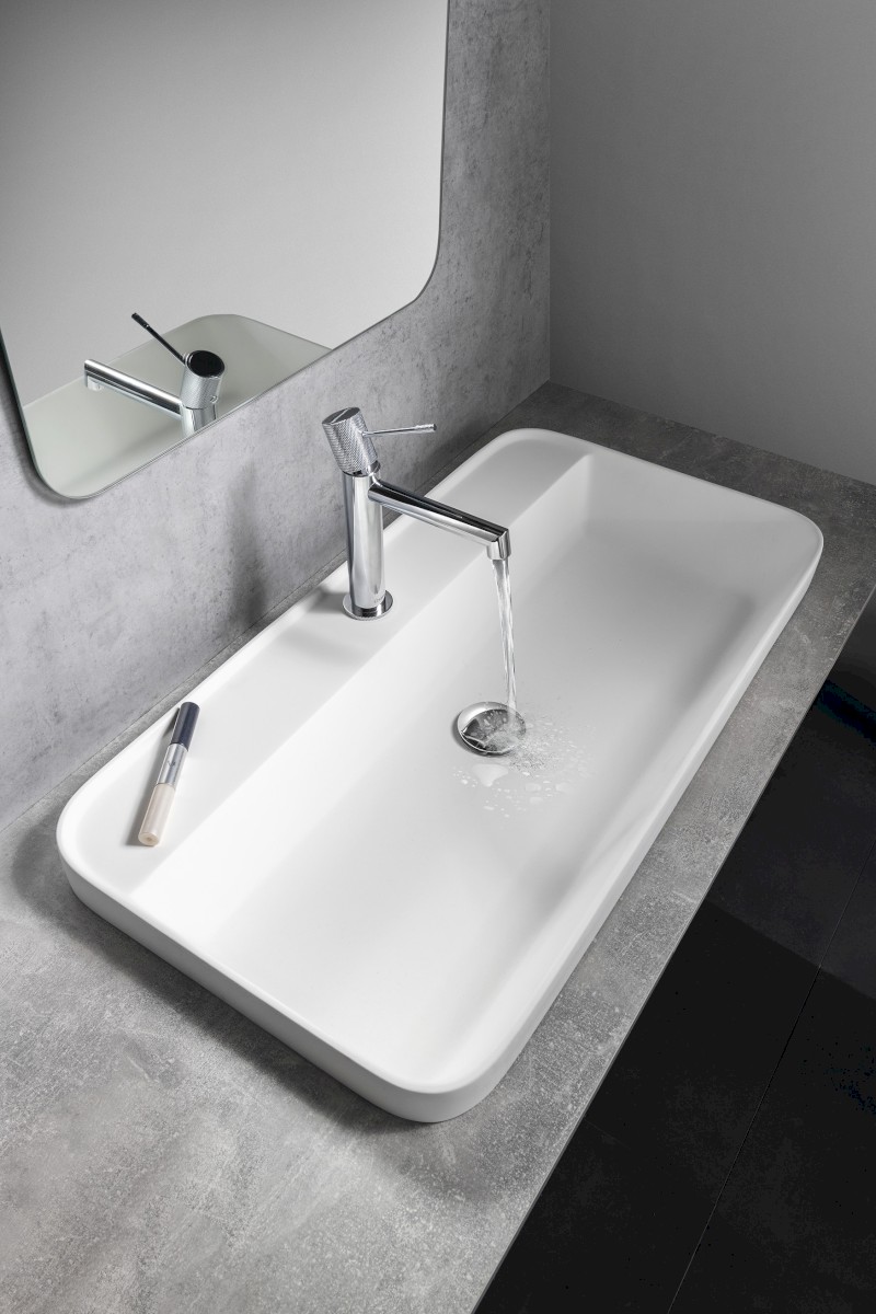 BRAHEA umyvadlo zápustné, Rockstone, 75x39 cm, bílá mat BE775