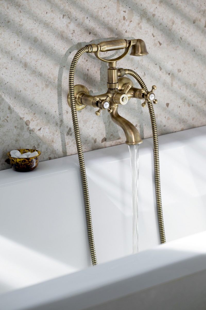 ANTEA nástěnná vanová baterie kompletní, bronz 3016