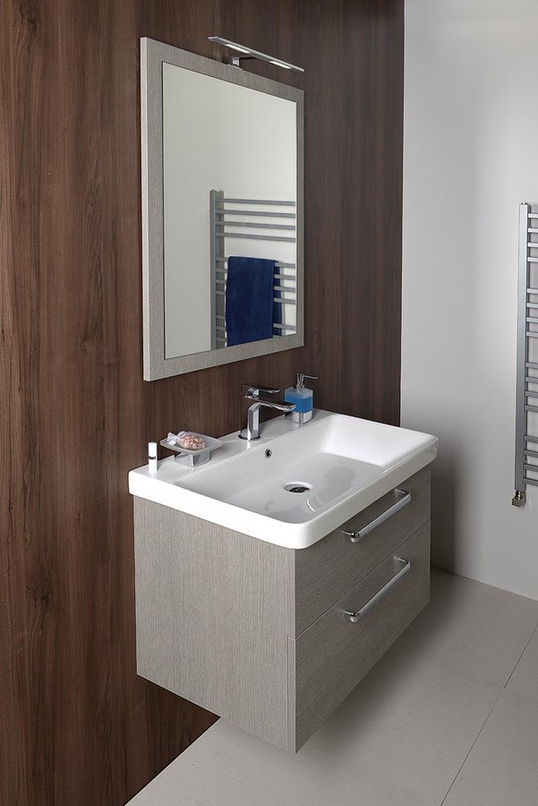 THEIA umyvadlová skříňka 75,6x50x44,2cm, 2xzásuvka, dub stříbrný TH080-1111