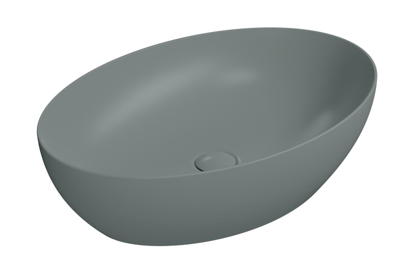 PURA keramické umyvadlo na desku, 60x42cm, agave mat 884204