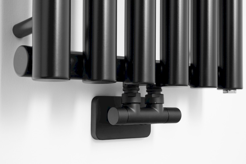 TWIN BLACK připojovací sada ventilů pro středové připojení, černá mat CP4101BS