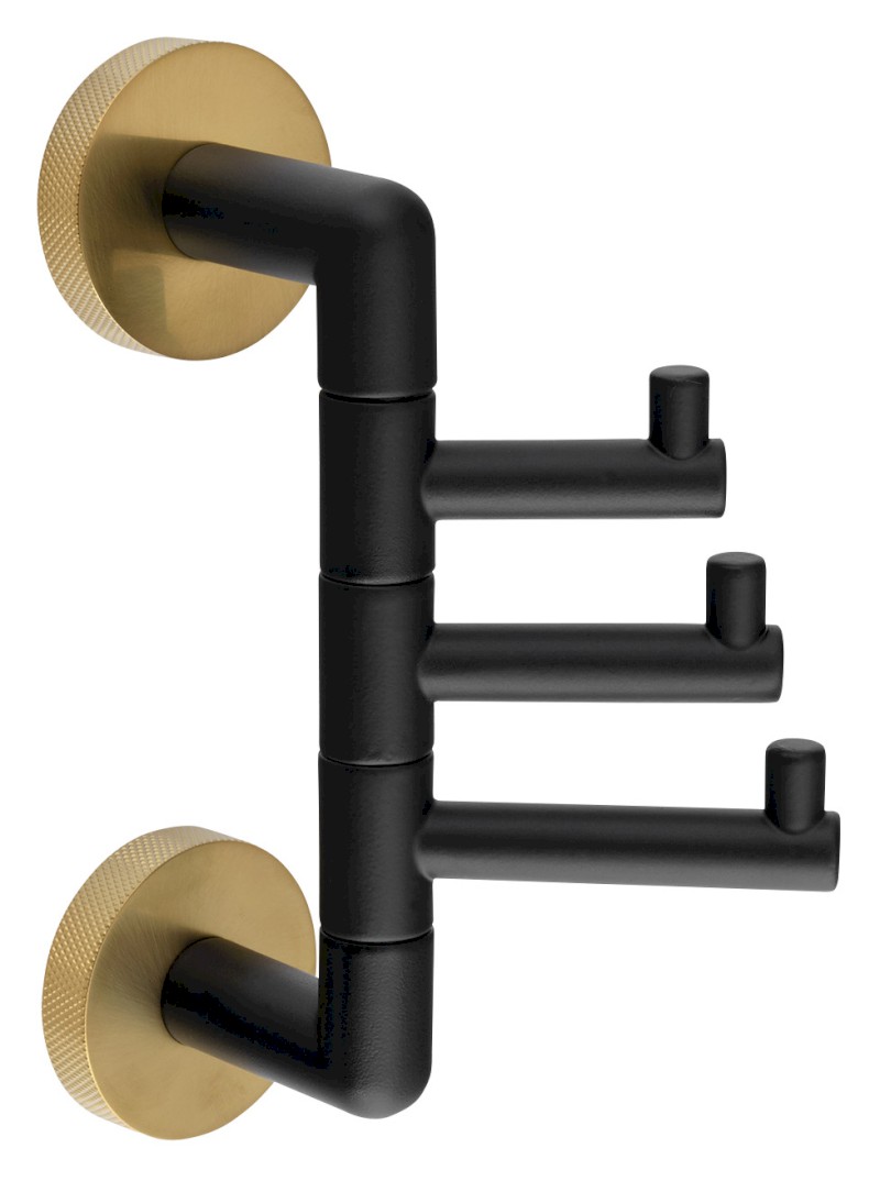 LARISSA trojháček otočný, černá/zlato mat WS063BG