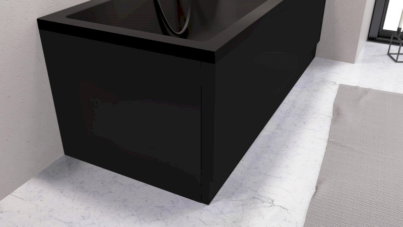 PLAIN panel čelní 170x59cm, černá mat, pravý 72786.21