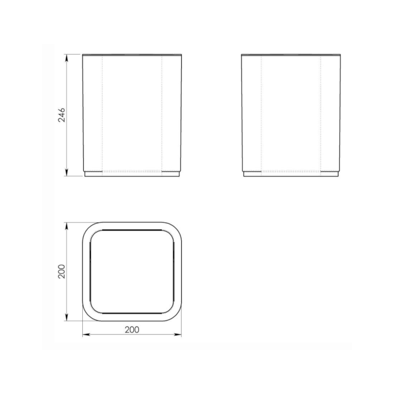 SEVENTY odpadkový koš výklopný, 8l,  plast ABS, béžová 630966