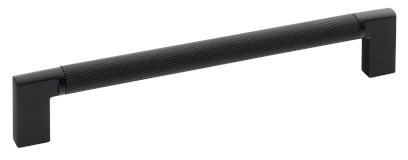 Kovová úchytka vroubkovaná, 174/160mm, černá mat 12457