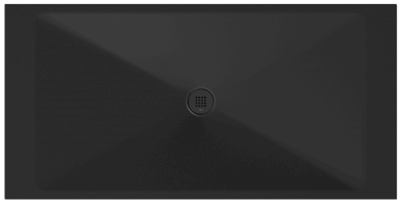 Keramická sprchová vanička, obdélník 180x90x2cm, černá mat 46180926