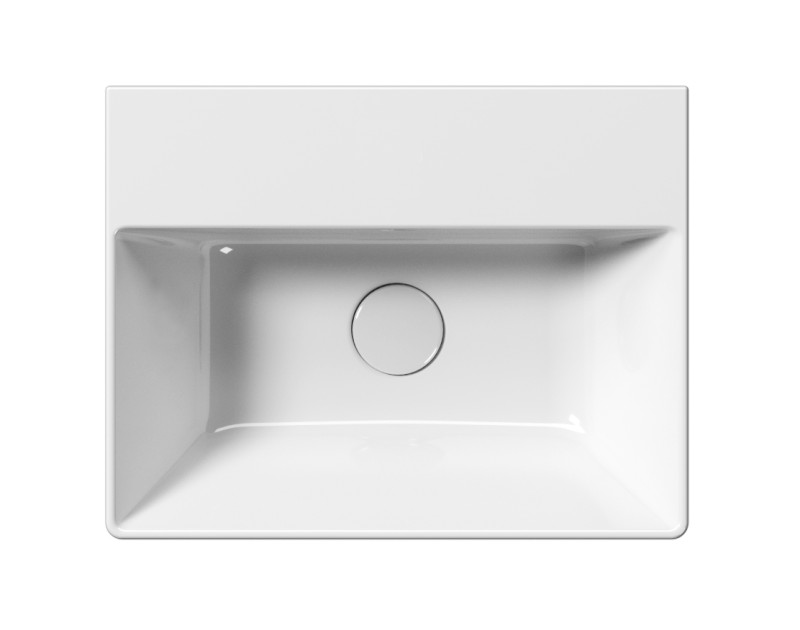 KUBE X keramické umyvadlo 45x35cm, bez otvoru, bílá ExtraGlaze 9485011