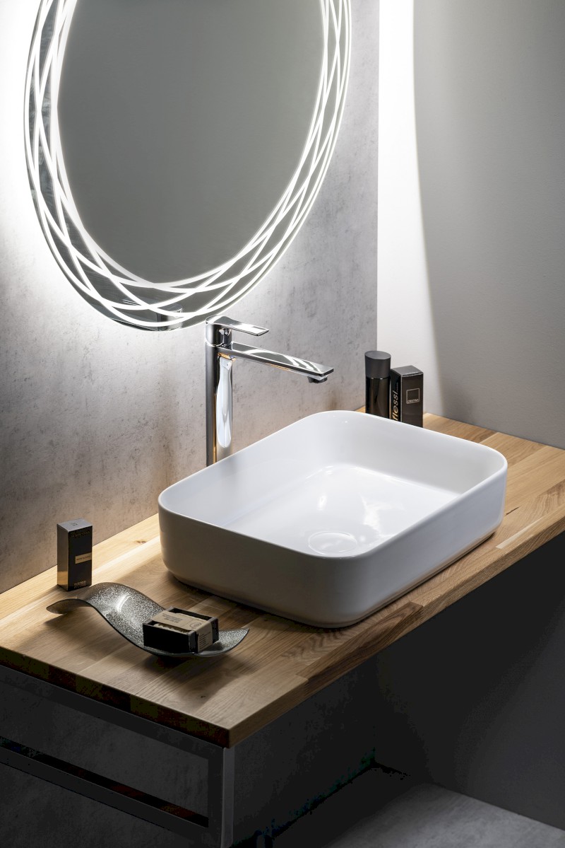 INFINITY RECTANGLE keramické umyvadlo na desku, 50x36cm, bílá 10NF65050