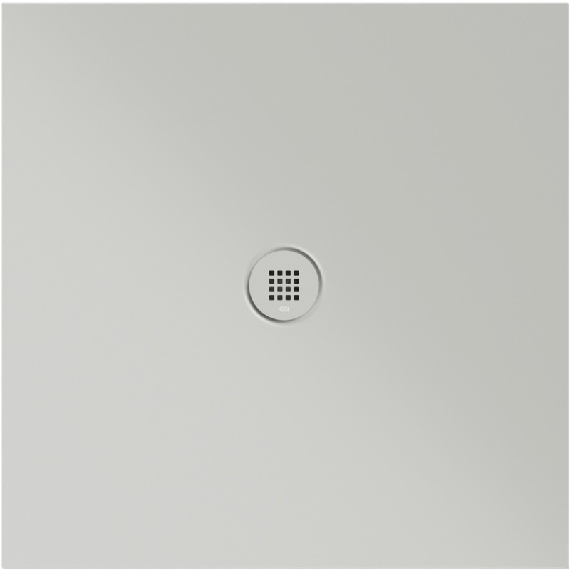 Keramická sprchová vanička, čtverec 90x90x2cm, cenere mat 46090917