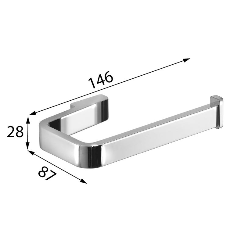 SAMOA držák toaletního papíru, černá mat A82414