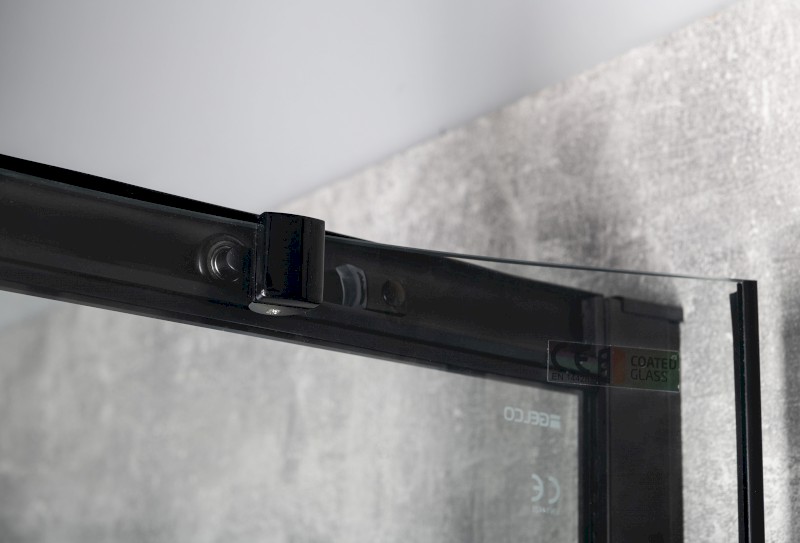 SIGMA SIMPLY BLACK čtvrtkruhová sprchová zástěna 800x800 mm, R550, čiré sklo GS5580B