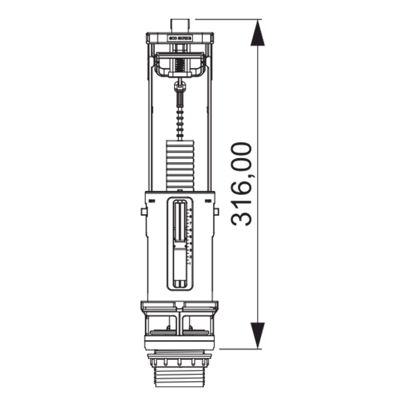 FLUIDMASTER vypouštěcí ventil, dual splachování, chrom 820F-013