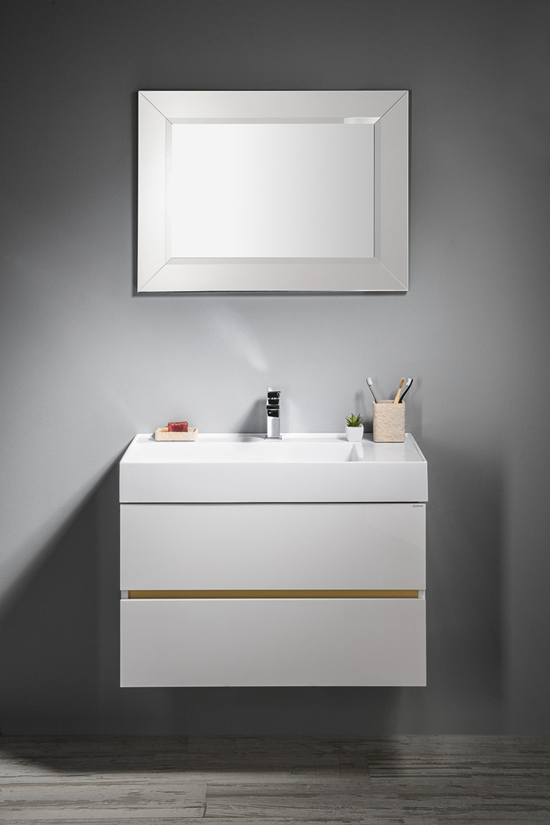 ODETTA umyvadlová skříňka 82x50x43,5cm, bílá lesk DT085-3030