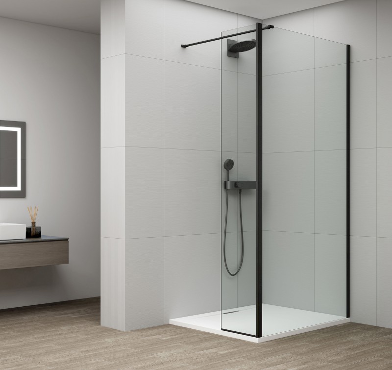 ESCA fixní sklo pro připojení otočného panelu, 1200mm, černá mat ES3A12B