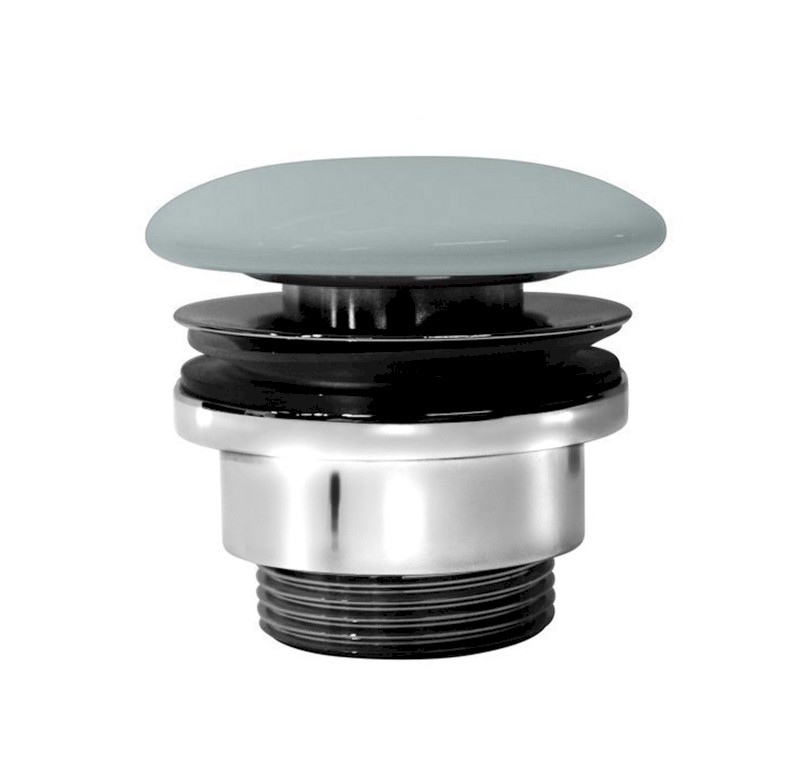 GSI umyvadlová výpust 5/4“, neuzavíratelná, keramická zátka, 5-65mm, ghiaccio mat PVC15
