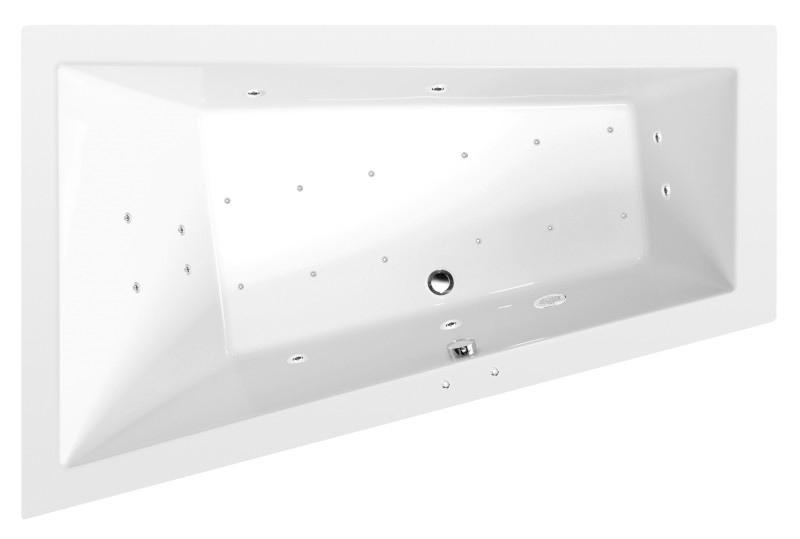 TRIANGL L hydromasážní vana, 180x120x50cm, Active Hydro-Air, chrom 19611.2010