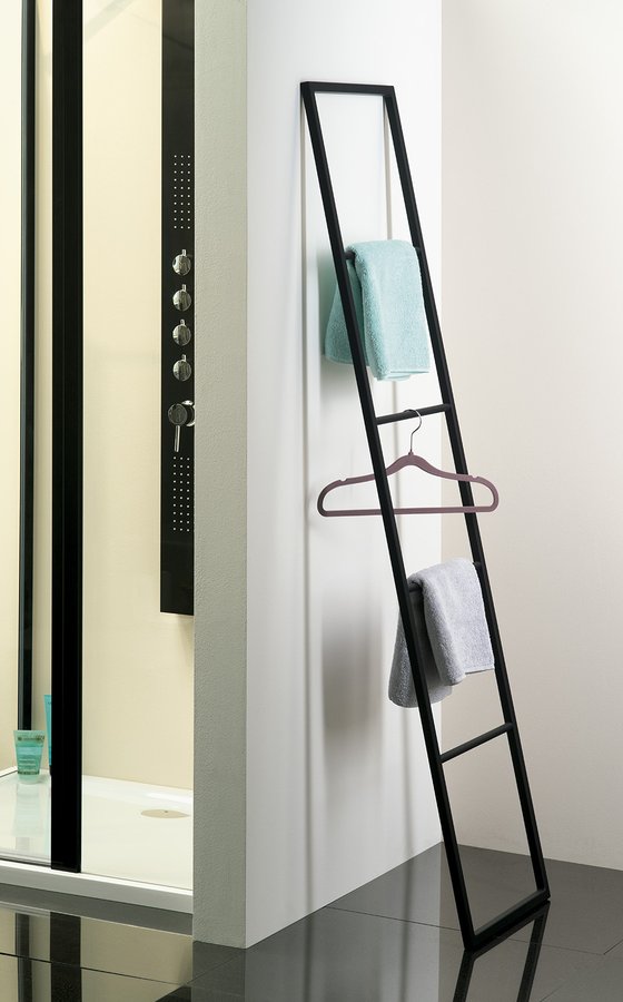 SKA sušák ručníků na opření 420x1700x20mm, černá mat SKA551