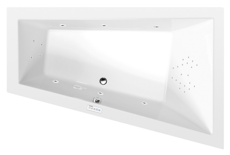 TRIANGL R hydromasážní vana, 180x120x50cm, Highline Hydro, chrom 20611.5010