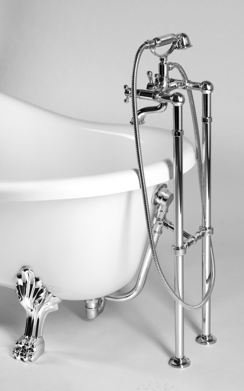 ANTEA připojení pro instalaci vanové baterie do podlahy (pár), chrom 9841