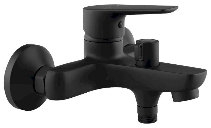 LOTTA nástěnná vanová baterie, černá mat LT610B