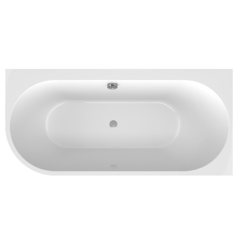 ASTRA R MONOLITH asymetrická vana 160x75x60cm, bílá/verde 34611M.44