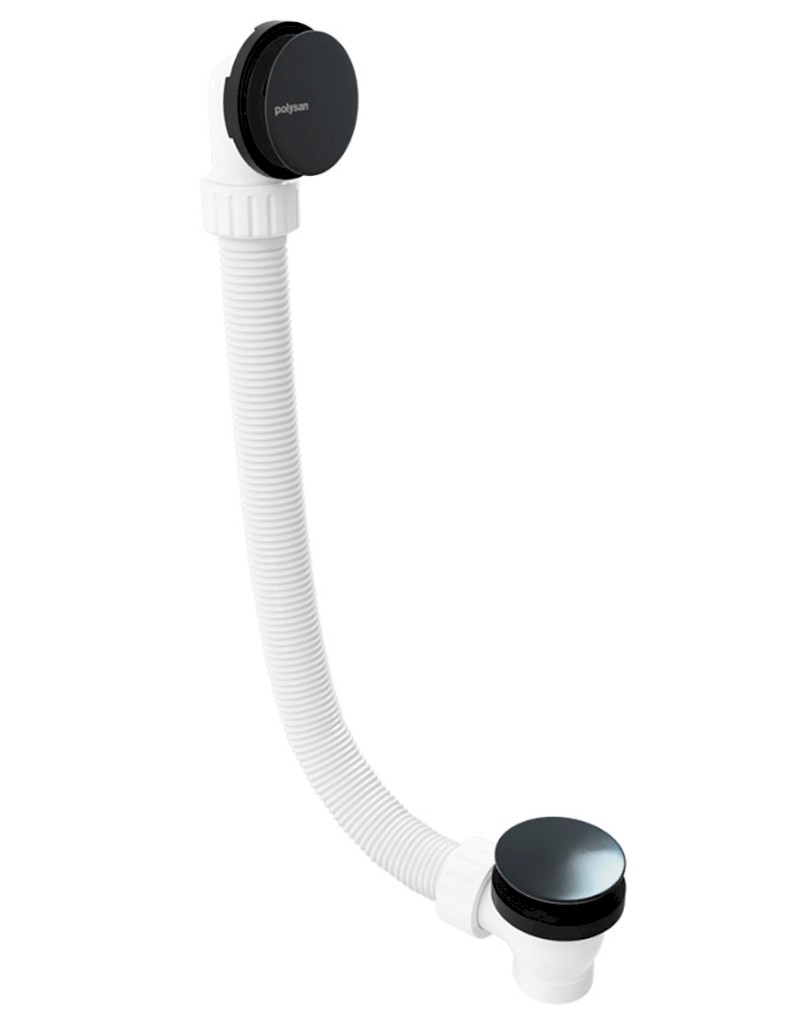 Vanová souprava bez napouštění, click-clack, délka 1200mm, zátka 72mm, gun metal 71858.60