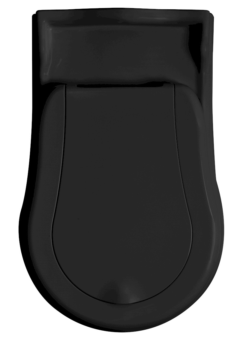 RETRO WC mísa stojící, 39x61cm, spodní/zadní odpad, černá mat 101631