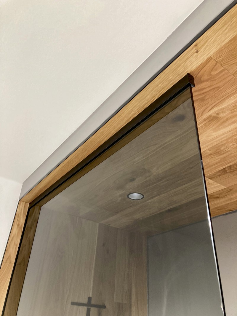 ARCHITEX sada pro uchycení skla, podlaha-stěna-strop, max. š. 1600mm, černá mat AXL2816B