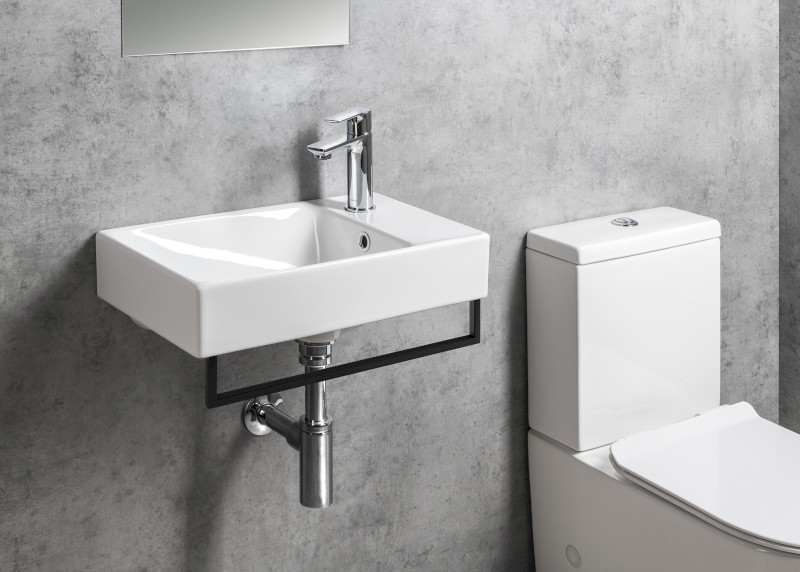 NUALI keramické umývátko 50x30cm, baterie vpravo, bílá TU0129