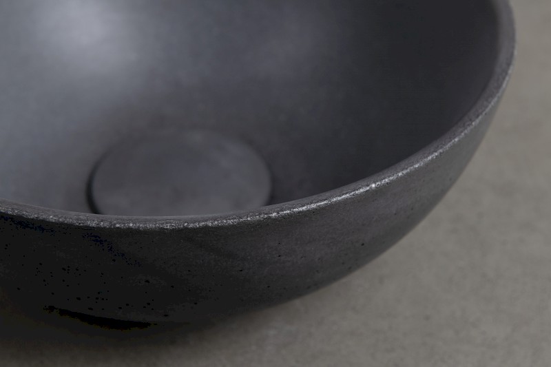 MINOR betonové umývátko na desku, Ø 26cm, antracit mat MR26016