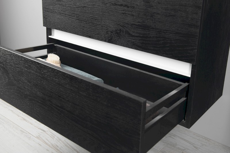 ODETTA umyvadlová skříňka 82x50x43,5cm, dub černý DT085-1818