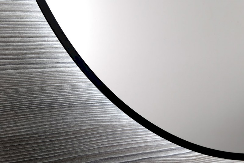 SHARON kulaté zrcadlo s LED podsvícením ø 80cm, černá mat 31255CI