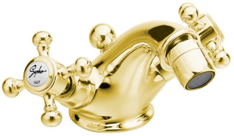 ANTEA stojánková bidetová baterie s výpustí, zlato 3185