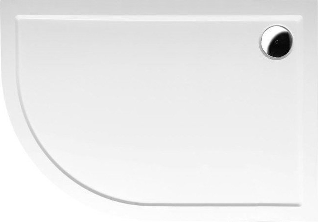RENA R sprchová vanička z litého mramoru, čtvrtkruh 120x90cm, R550, pravá, bílá 65611